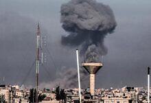 Smoke Columns in Rafah (Sky News Arabia)