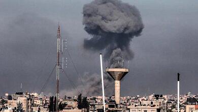 Smoke Columns in Rafah (Sky News Arabia)