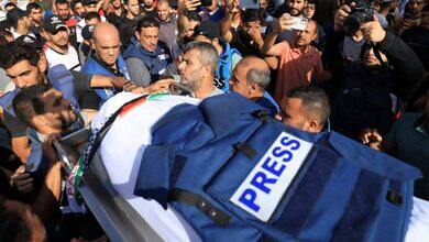 تشييع صحفي في غزة